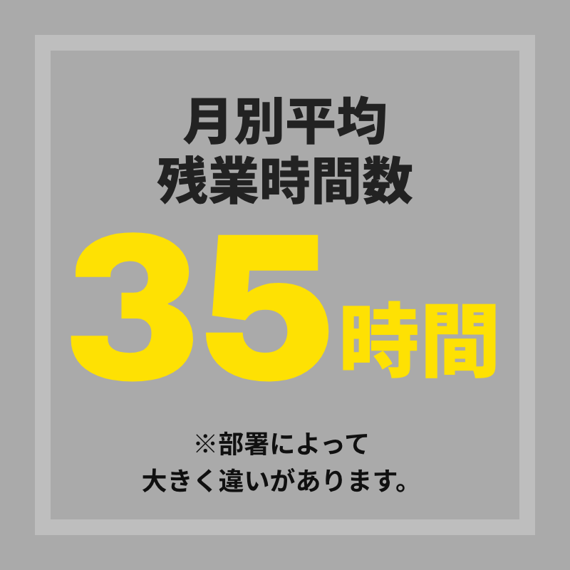 月別平均残業時間数7時間